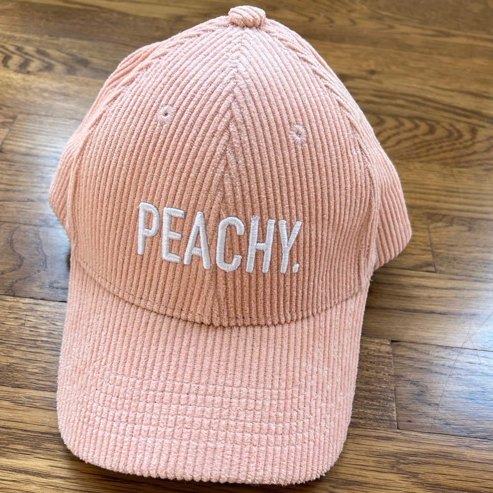 Light pink corduroy “PEACHY” hat